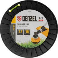 Леска FLEX CORD зубчатый квадрат 2.4 мм, 172 м, на DIN катушке для триммера Denzel 96804