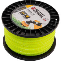 Леска FLEX CORD зубчатый квадрат 2.4 мм, 172 м, на DIN катушке для триммера Denzel 96804