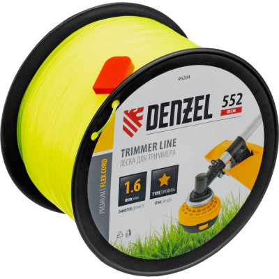 Леска FLEX CORD звезда 1.6 мм, 552 м, на DIN катушке для триммера Denzel 96284