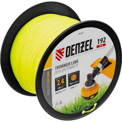 Леска FLEX CORD круглая 2.4 мм, 192 м, на DIN катушке для триммера Denzel 96280