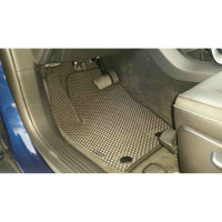 Ковры в салон автомобиля Eva Smart volvo v40 ii 2012 - 2019 эва сота серые c коричневой окантовкой 1899-B1A6-S