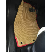 Ковры в салон автомобиля Eva Smart peugeot 4007 7мест 2007 - 2012 эва сота коричневые c серой окантовкой 2935-A6B1-S