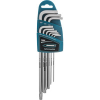 Набор экстрадлинных имбусовых ключей GROSS TORX-TT T10-T50, S2, сатинированные, 9 шт. 16408