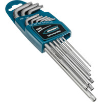 Набор экстрадлинных имбусовых ключей GROSS TORX-TT T10-T50, S2, сатинированные, 9 шт. 16408