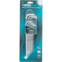 Набор экстрадлинных имбусовых ключей GROSS TORX-TT T10-T50, S2, сатинированные, 9 шт. 16408