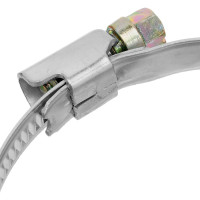 Металлические хомуты СИБРТЕХ стандартное болтовое крепление 60-80мм, 50шт/уп, ширина 9мм 47564