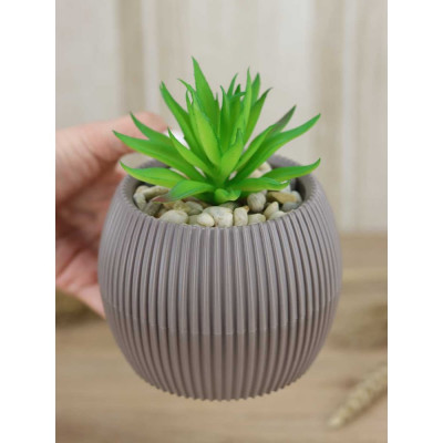 Кашпо IDEA ПИКАНТО D115мм, 0.35л М 3211 французcкий серый