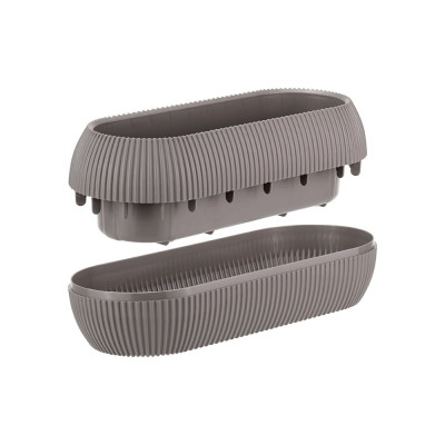 Кашпо IDEA ПИКАНТО овальное, 1.3л М 3210 французcкий серый