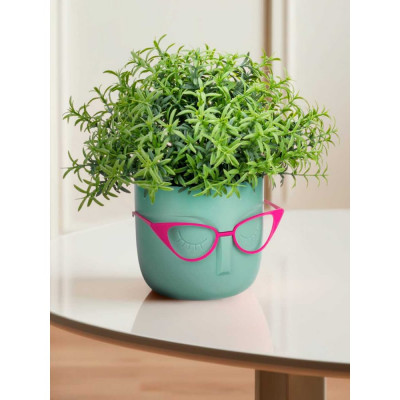 Кашпо IDEA МАРИ D115 мм, 0.65 л, со вставкой М 3075 фисташковый