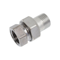 Соединитель Giacomini латунь хром американка Ду 15 1/2 прямой ВР/НР R18 R18X003 127-0770