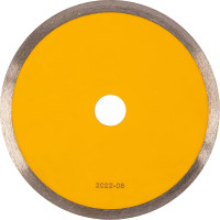 Диск алмазный сплошной супертонкий 180x25.4 мм, горячее прессование, мокрое резание Denzel 73158