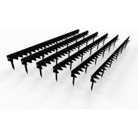 Бордюр ООО Металекс Metalex 80x50x1500 мм, чёрный, 6 шт. BRCH805015