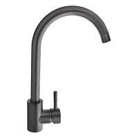 Смеситель для кухни СоюзКран излив 35см, керам. картридж 35мм, графит, нерж. сталь, SS01-R133 567-125