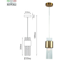 Подвесной потолочный светильник (подвес) Rivoli Donna 3149201 1хЕ14, 40 Вт, модерн Б0055538