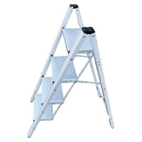 Алюминиевая стремянка SevenBerg milano 4 широкие ступени белая Milano-4 white