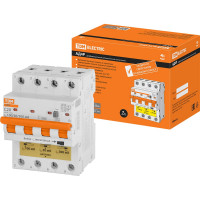 Дифференциальный автомат TDM ELECTRIC ад4p 4р с20 30-100-300ма 6ка тип ас SQ0204-0630