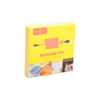 Usb кабель Hoco x21 silicone microusb, 1м, силикон, красный/черный 0L-00042727