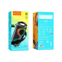 Bluetooth колонка Hoco HC12 10Вт наплечный ремень RGB подсветка черный bt5.0 2x5w aux fm microsd microusb usb громкость +- 6931474765789
