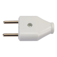 Разборная вилка General Lighting Systems 6А плоская без заземления белая IP20 GRV-P-6-F-W-IP20 470506