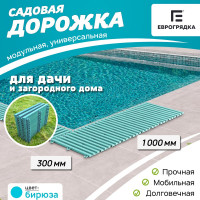 Садовая дорожка Еврогрядка 300x1000, бирюзовая EGDOR30x100bir