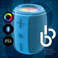 Колонка беспроводная QUMO BatteryBeats ВТ 053, BT5.0,5 Вт, IP64, FM, SD, USB, AUX, подсветка, 1500мАч, сн. 33038