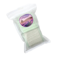 Мочалка банная c ручками EUROHOUSE 8x69см, хлопок, лен, поролон, полиэстер 16146