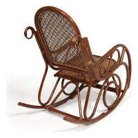 Кресло-качалка Tetchair MILANO (разборная) / без подушки / ротанг top quality, 58x136x103 см, Pecan (орех) 12996