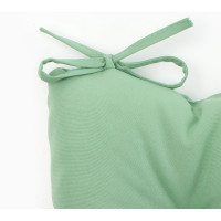 Сидушка на стул с завязками Доляна цв. зеленый 40x40 см, 100% п/э, габардин 153 г/м2 10344792