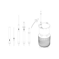 Кашпо IDEA ШЭНК D360 мм, 29л с вставкой и с автополивом французcкий серый М 3244 французcкий серый