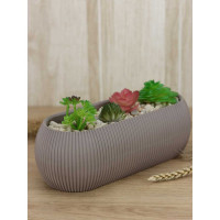 Кашпо IDEA ПИКАНТО овальное, 1.3л М 3210 французcкий серый