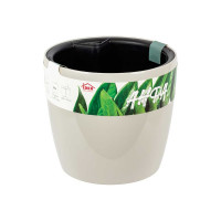 Кашпо IDEA АНФА D280 мм, с вставкой и с автополивом М 3233 Кремовый