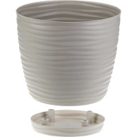 Кашпо IDEA ДЮНА D150 мм, 1.7 л, с поддоном М 3068 Кремовый