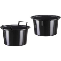 Кашпо IDEA ДЮНА D340 мм, H630 мм, 42 л, со вставкой М 3402 Кремовый