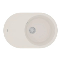 Мойка кухонная из кварцгранита Lemark LACHA 760 жасмин, комплектация: крепеж, сливная арматура с переливом в комплекте 9910058