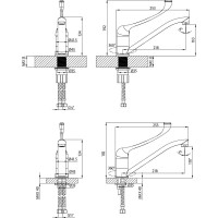 Смеситель для кухни/умывальника Lemark Проджект с локтевой рукояткой, хром LM4634C
