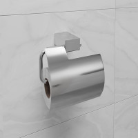 Держатель для туалетной бумаги Lemark SMOOTH LINE с крышкой, хром 9721010