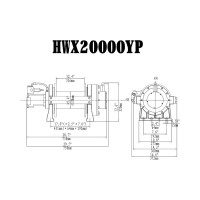 Гидравлическая лебёдка Runva 20000 lbs 9072 кг HWX20000YP