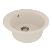 Кухонная мойка из кварцгранита Lemark SULA 550 цвет: шампань комплектация: крепеж, сливная арматура с переливом в комплекте арт. 9910006