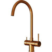 Смеситель для кухни MIXLINE 35k MLSS-0326BR трубчатый излив, подключение к фильтру, бронза 553829