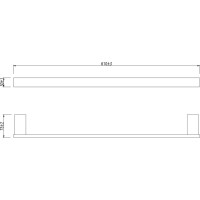 Полотенцедержатель Lemark SMOOTH LINE одинарный, хром 9781022