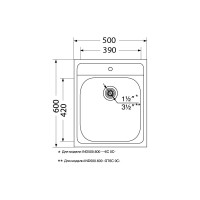 Мойка Ukinox Юкинокс Иннова IND500.600 -GT8C 0CS