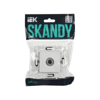 Розетка TV оконечная IEK SKANDY SK-A12W арктический белый SK-A10-O-K01