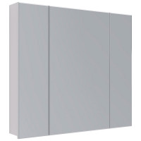 Шкаф зеркальный Lemark UNIVERSAL 90x80 см, 3-х дверный, цвет корпуса белый глянец LM90ZS-U