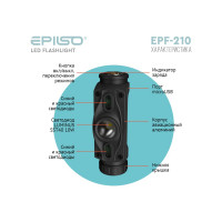 Фонарь ручной/налобный Epilso LUMINUS SST40 10W 1000 Lm EPF-210