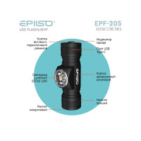 Фонарь ручной/налобный Epilso LUMINUS SST40 10W 1200 Lm EPF-205