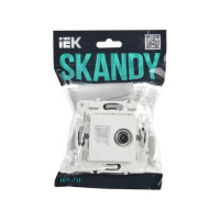 Розетка двойная IEK SKANDY TV+RJ45 кат.6E SK-A15W арктический белый SK-AK20-2-K01