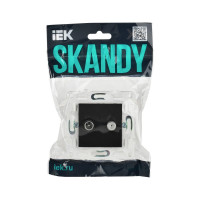 Розетка двойная IEK SKANDY TV+SAT SK-A13Bl черный SK-AF20-O-K02