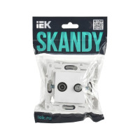 Розетка двойная IEK SKANDY TV+SAT SK-A13W арктический белый SK-AF20-O-K01