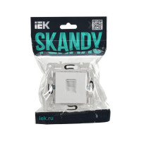 Розетка компьютерная IEK SKANDY RJ45 кат.5E SK-K01W арктический белый SK-K10-1-K01
