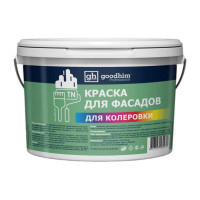 Краска колерованная для фасадов GOODHIM TN стандарт D2 RAL 120 70 05, водно-дисперсионная акриловая, матовая, 14 кг/8.8 л 11456